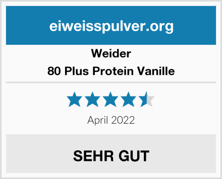 Weider 80 Plus Protein Vanille Test