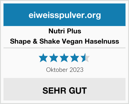 Nutri Plus Shape & Shake Vegan Haselnuss Test