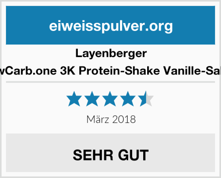 Layenberger LowCarb.one 3K Protein-Shake Vanille-Sahne Test