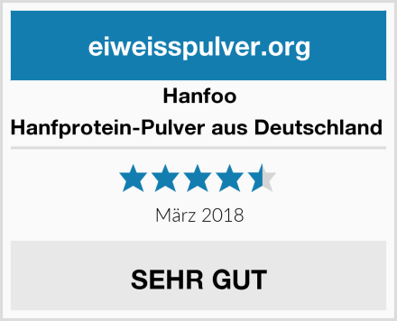 Hanfoo Hanfprotein-Pulver aus Deutschland  Test