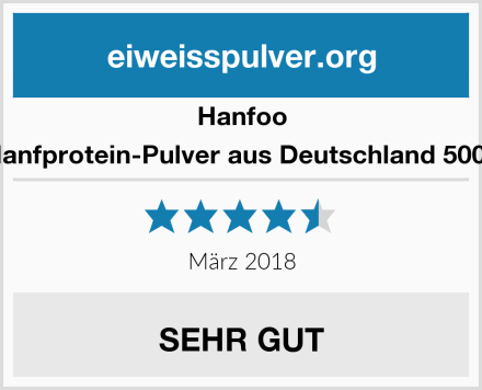 Hanfoo Hanfprotein-Pulver aus Deutschland 500g Test
