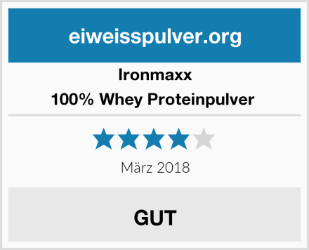 IronMaxx 100% Whey Proteinpulver  Test