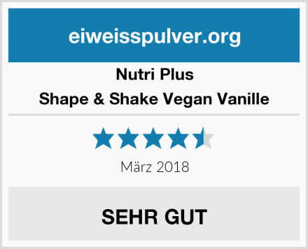 Nutri Plus Shape & Shake Vegan Vanille Test