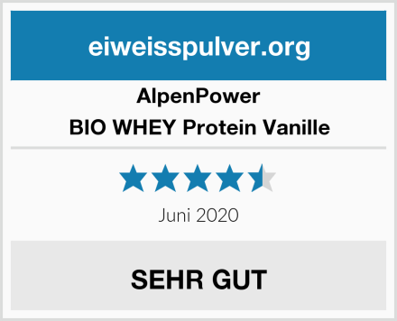 AlpenPower BIO WHEY Protein Vanille Test