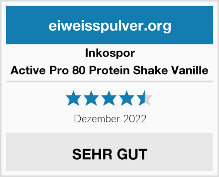 Inkospor Active Pro 80 Protein Shake Vanille Test