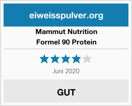 Mammut Nutrition Formel 90 Protein Test