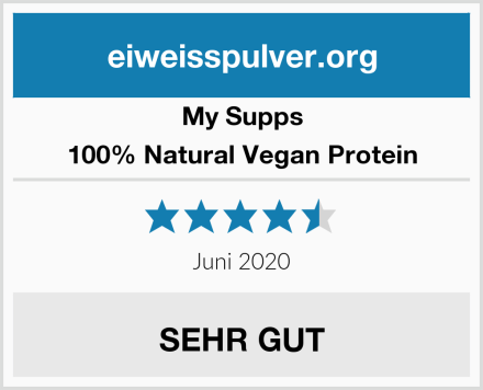 My Supps 100% Natural Vegan Protein Test