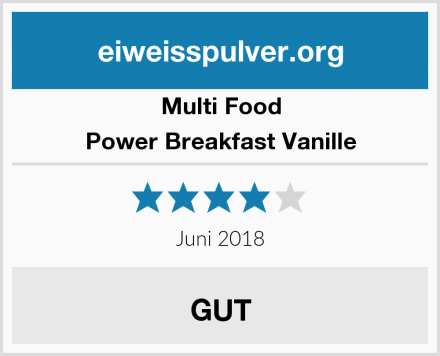 Multi Food Power Breakfast Vanille Test