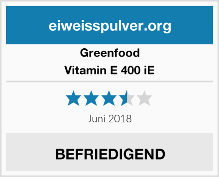 Greenfood Vitamin E 400 iE Test