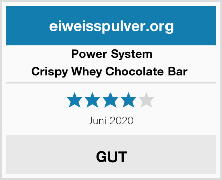 Power System Crispy Whey Chocolate Bar  Test