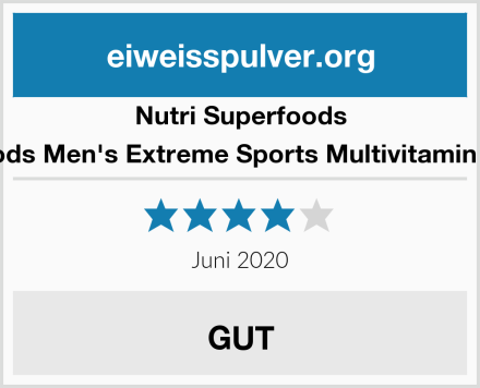 Nutri Superfoods Now Foods Men's Extreme Sports Multivitamin Softgels Test