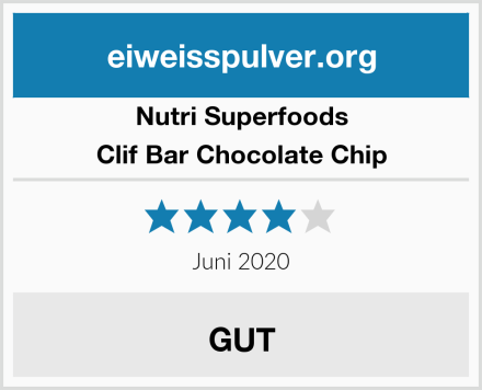 Nutri Superfoods Clif Bar Chocolate Chip Test