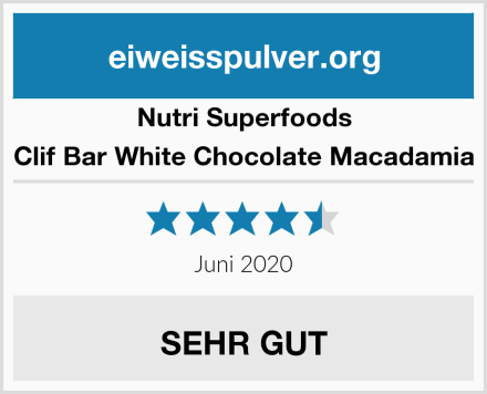Nutri Superfoods Clif Bar White Chocolate Macadamia Test