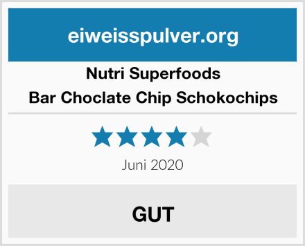 Nutri Superfoods Bar Choclate Chip Schokochips Test