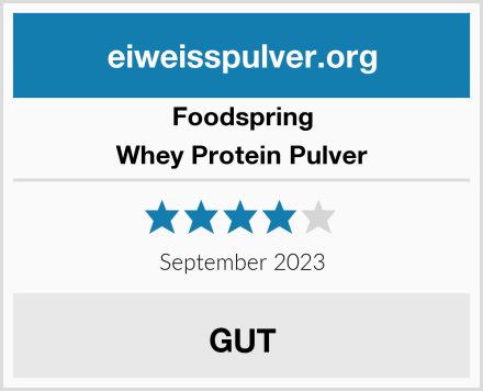 Foodspring Whey Protein Pulver Test
