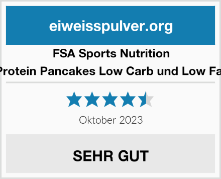 FSA Sports Nutrition Protein Pancakes Low Carb und Low Fat Test